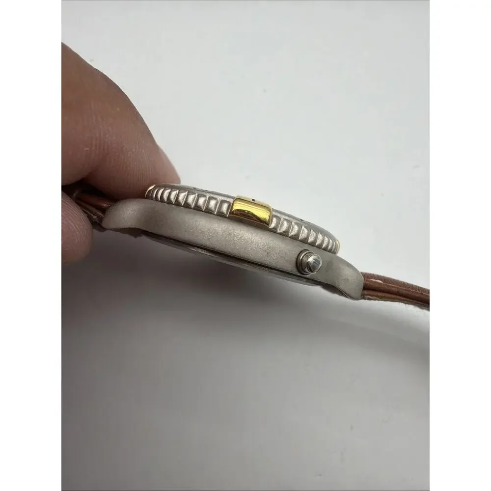 Vintage! Timex Indiglo Watch leather - Circa 1995 37mm New battery - WORKS!